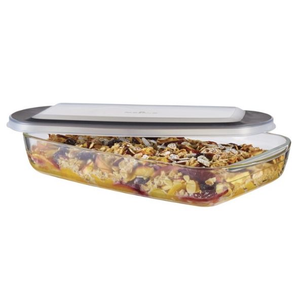 2.8 Qt Glass Oblong Baking Dish With Lid